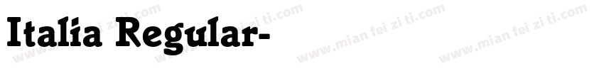 Italia Regular字体转换